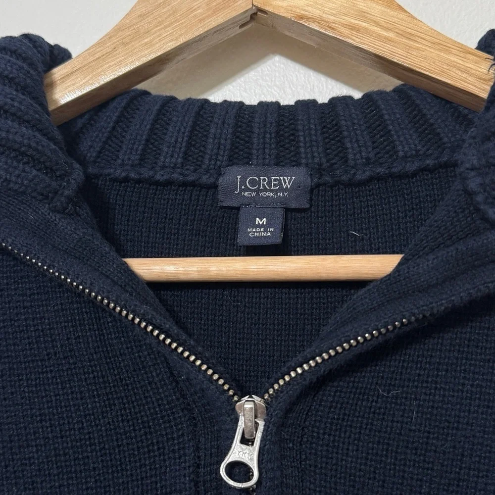 J. Crew Half-Zip Navy Sweater Size Medium Men’s Cotton